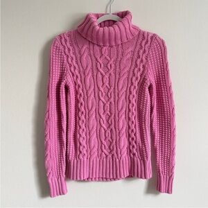 Ralph Lauren Cable Knit Turtleneck Sweater
Size Small Pink women's cotton